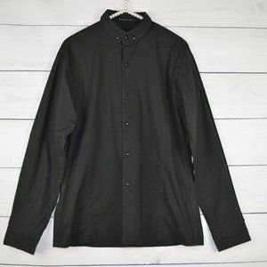 MASATOMO | Men black long sleeve button down shirt